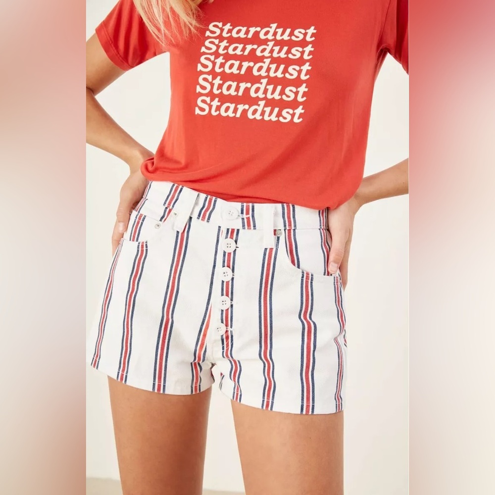 Reformation Charlie Denim in Grenada stripe, size: 23